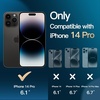 image:imageJETech Crossbody Case for iPhone 14 Pro Space Black  Adjustable Crossbody Strap AntiYellowing Clear Back Shockproof ProtectionSpace Black