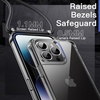 image:imageJETech Crossbody Case for iPhone 14 Pro Space Black  Adjustable Crossbody Strap AntiYellowing Clear Back Shockproof ProtectionSpace Black