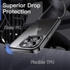 image:imageJETech Crossbody Case for iPhone 14 Pro Space Black  Adjustable Crossbody Strap AntiYellowing Clear Back Shockproof ProtectionSpace Black