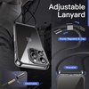image:imageJETech Crossbody Case for iPhone 14 Pro Space Black  Adjustable Crossbody Strap AntiYellowing Clear Back Shockproof ProtectionSpace Black