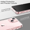 image:imageJETech Glitter Case for iPhone 13 Clear  Sparkly Glitter Design Shockproof Protection Clear Back Stylish LookClear