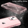 image:imageJETech Glitter Case for iPhone 13 Clear  Sparkly Glitter Design Shockproof Protection Clear Back Stylish LookPink