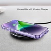 image:imageJETech Glitter Case for iPhone 14 Clear  Sparkly Glitter Design Shockproof Protection Clear Back Stylish LookLight Purple