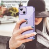 image:imageJETech Glitter Case for iPhone 14 Clear  Sparkly Glitter Design Shockproof Protection Clear Back Stylish LookLight Purple