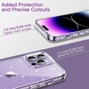 image:imageJETech Glitter Case for iPhone 14 Pro Clear  Sparkly Glitter Design Shockproof Protection Clear Back Stylish LookClear