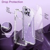 image:imageJETech Glitter Case for iPhone 14 Pro Max Clear  Sparkly Glitter Design Shockproof Protection Clear Back Stylish LookClear