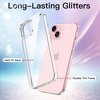 image:imageJETech Glitter Case for iPhone 15 Plus Clear  Sparkly Glitter Design Shockproof Protection Clear Back Stylish LookClear