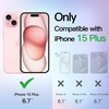 image:imageJETech Glitter Case for iPhone 15 Plus Clear  Sparkly Glitter Design Shockproof Protection Clear Back Stylish LookClear