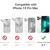 image:imageJETech Kickstand Case for iPhone 13 Pro Max Clear  3Way Metal Kickstand Supports Wireless Charging Slim Shockproof Bumper Clear BackClear