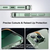 image:imageJETech Kickstand Case for iPhone 13 Pro Max Clear  3Way Metal Kickstand Supports Wireless Charging Slim Shockproof Bumper Clear BackClear
