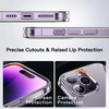 image:imageJETech Kickstand Case for iPhone 14 Pro Max Clear  3Way Metal Kickstand Supports Wireless Charging Slim Shockproof Bumper Clear BackClear