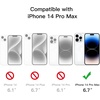 image:imageJETech Kickstand Case for iPhone 14 Pro Max Clear  3Way Metal Kickstand Supports Wireless Charging Slim Shockproof Bumper Clear BackClear