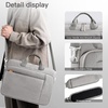 image:imageJETech Laptop Bag for 1516 Inch Devices Black  For MacBook AirPro 1516 Dell Inspiron 156 WaterResistant Exterior ShockAbsorbing Padding Storage PocketLight Grey