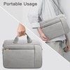 image:imageJETech Laptop Bag for 1516 Inch Devices Black  For MacBook AirPro 1516 Dell Inspiron 156 WaterResistant Exterior ShockAbsorbing Padding Storage PocketLight Grey