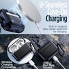 image:imageJETech Magnetic Case for AirPods Pro 3 with Keychain Black  Cover Powerful Drop Protection Compatible with MagSafe Magnetic Lid Front LED VisibleBlue