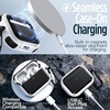 image:imageJETech Magnetic Case for AirPods Pro 3 with Keychain Black  Cover Powerful Drop Protection Compatible with MagSafe Magnetic Lid Front LED VisibleWhite