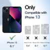 image:imageJETech Magnetic Case for iPhone 13 Blue  Compatible with MagSafe Solid Color Matte TPU Frame Clear Back Shockproof BumperBlack