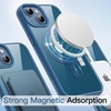 image:imageJETech Magnetic Case for iPhone 13 Blue  Compatible with MagSafe Solid Color Matte TPU Frame Clear Back Shockproof BumperBlue