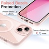 image:imageJETech Magnetic Case for iPhone 13 Blue  Compatible with MagSafe Solid Color Matte TPU Frame Clear Back Shockproof BumperPink