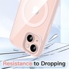 image:imageJETech Magnetic Case for iPhone 13 Blue  Compatible with MagSafe Solid Color Matte TPU Frame Clear Back Shockproof BumperPink