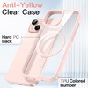 image:imageJETech Magnetic Case for iPhone 13 Blue  Compatible with MagSafe Solid Color Matte TPU Frame Clear Back Shockproof BumperPink