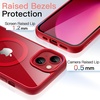 image:imageJETech Magnetic Case for iPhone 13 Blue  Compatible with MagSafe Solid Color Matte TPU Frame Clear Back Shockproof BumperRed