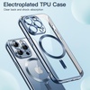 image:imageJETech Magnetic Case for iPhone 13 Pro Gold  Compatible with MagSafe Camera Lens Protection Electroplated TPU Frame Shockproof ProtectionBlue