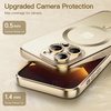 image:imageJETech Magnetic Case for iPhone 13 Pro Gold  Compatible with MagSafe Camera Lens Protection Electroplated TPU Frame Shockproof ProtectionGold