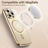 image:imageJETech Magnetic Case for iPhone 13 Pro Gold  Compatible with MagSafe Camera Lens Protection Electroplated TPU Frame Shockproof ProtectionGold