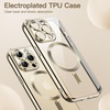 image:imageJETech Magnetic Case for iPhone 13 Pro Gold  Compatible with MagSafe Camera Lens Protection Electroplated TPU Frame Shockproof ProtectionGold