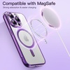 image:imageJETech Magnetic Case for iPhone 13 Pro Gold  Compatible with MagSafe Camera Lens Protection Electroplated TPU Frame Shockproof ProtectionPurple