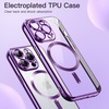 image:imageJETech Magnetic Case for iPhone 13 Pro Gold  Compatible with MagSafe Camera Lens Protection Electroplated TPU Frame Shockproof ProtectionPurple