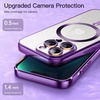image:imageJETech Magnetic Case for iPhone 13 Pro Gold  Compatible with MagSafe Camera Lens Protection Electroplated TPU Frame Shockproof ProtectionPurple