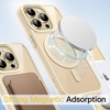 image:imageJETech Magnetic Case for iPhone 13 Pro Sierra Blue  Compatible with MagSafe Solid Color Matte TPU Frame Clear Back Shockproof BumperBeige