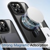 image:imageJETech Magnetic Case for iPhone 13 Pro Sierra Blue  Compatible with MagSafe Solid Color Matte TPU Frame Clear Back Shockproof BumperBlack