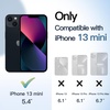 image:imageJETech Magnetic Case for iPhone 13 mini Blue  Compatible with MagSafe Solid Color Matte TPU Frame Clear Back Shockproof BumperBlack