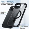 image:imageJETech Magnetic Case for iPhone 13 mini Blue  Compatible with MagSafe Solid Color Matte TPU Frame Clear Back Shockproof BumperBlack