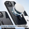 image:imageJETech Magnetic Case for iPhone 13 mini Blue  Compatible with MagSafe Solid Color Matte TPU Frame Clear Back Shockproof BumperBlack
