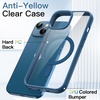image:imageJETech Magnetic Case for iPhone 13 mini Blue  Compatible with MagSafe Solid Color Matte TPU Frame Clear Back Shockproof BumperBlue