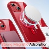 image:imageJETech Magnetic Case for iPhone 13 mini Blue  Compatible with MagSafe Solid Color Matte TPU Frame Clear Back Shockproof BumperRed