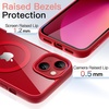 image:imageJETech Magnetic Case for iPhone 13 mini Blue  Compatible with MagSafe Solid Color Matte TPU Frame Clear Back Shockproof BumperRed