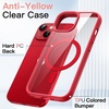 image:imageJETech Magnetic Case for iPhone 13 mini Blue  Compatible with MagSafe Solid Color Matte TPU Frame Clear Back Shockproof BumperRed