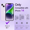 image:imageJETech Magnetic Case for iPhone 14 Light Purple  Compatible with MagSafe Camera Lens Protection Electroplated TPU Frame Shockproof ProtectionLight Purple