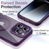 image:imageJETech Magnetic Case for iPhone 14 Pro Deep Purple  Compatible with MagSafe Solid Color Matte TPU Frame Clear Back Shockproof BumperDeep Purple