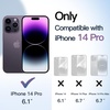 image:imageJETech Magnetic Case for iPhone 14 Pro Deep Purple  Compatible with MagSafe Solid Color Matte TPU Frame Clear Back Shockproof BumperDeep Purple