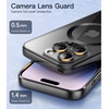 image:imageJETech Magnetic Case for iPhone 14 Pro Gold  Compatible with MagSafe Camera Lens Protection Electroplated TPU Frame Shockproof ProtectionBlack