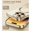 image:imageJETech Magnetic Case for iPhone 14 Pro Gold  Compatible with MagSafe Camera Lens Protection Electroplated TPU Frame Shockproof ProtectionGold