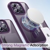 image:imageJETech Magnetic Case for iPhone 14 Pro Max Deep Purple  Compatible with MagSafe Solid Color Matte TPU Frame Clear Back Shockproof BumperDeep Purple