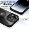 image:imageJETech Magnetic Case for iPhone 14 Pro Max Deep Purple  Compatible with MagSafe Solid Color Matte TPU Frame Clear Back Shockproof BumperSpace Black