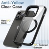 image:imageJETech Magnetic Case for iPhone 14 Pro Max Deep Purple  Compatible with MagSafe Solid Color Matte TPU Frame Clear Back Shockproof BumperSpace Black